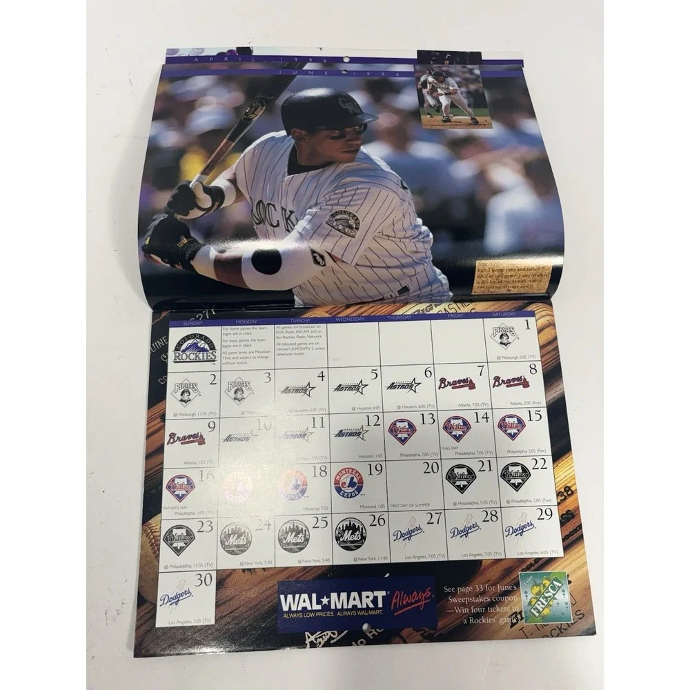 4 Log Colorado Rockies MLB Baseball Magazine + 1996-1997 Calendar